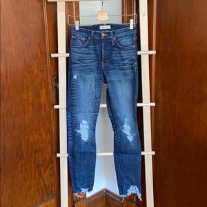 Madewell Distressed Skinny Jeans, Size 25